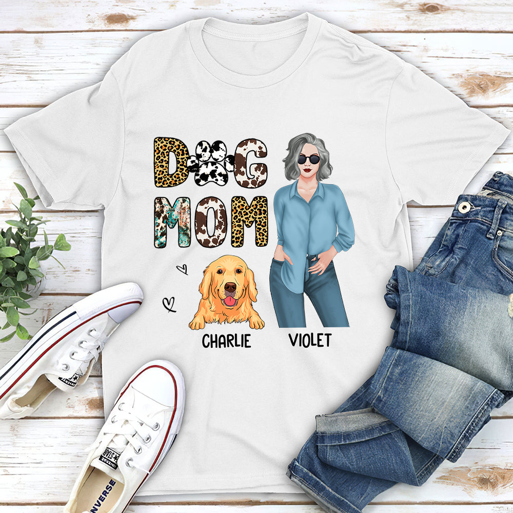 Customizable Western-style Dog Mom Unisex T-shirt - Perfect Gift for Pet Lovers