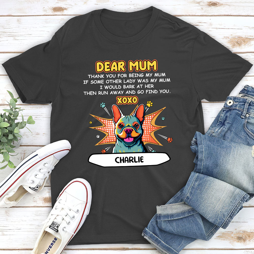 Personalized Pop Art 'Dear Dad XOXO' Unisex T-shirt - Ideal Gift for Pet Lovers