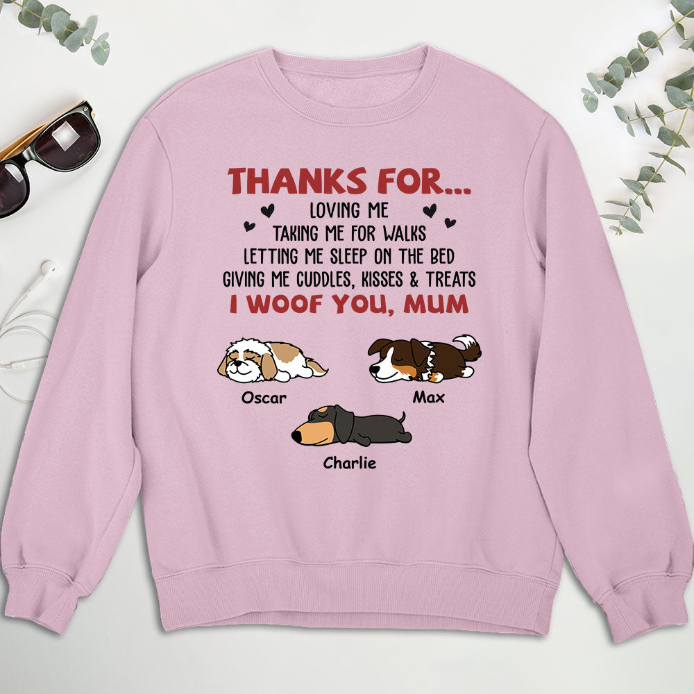 Personalized Mom Thanks For Loving Me Custom Sweatshirt - Ideal Gift for Pet Lovers