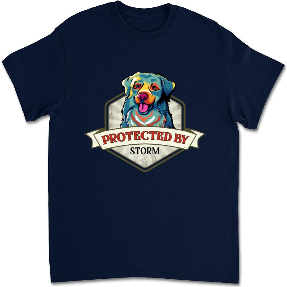 Exclusive Personalized Unisex 'Protected By Dogs' T-Shirt - Ideal Gift for Pet Lovers