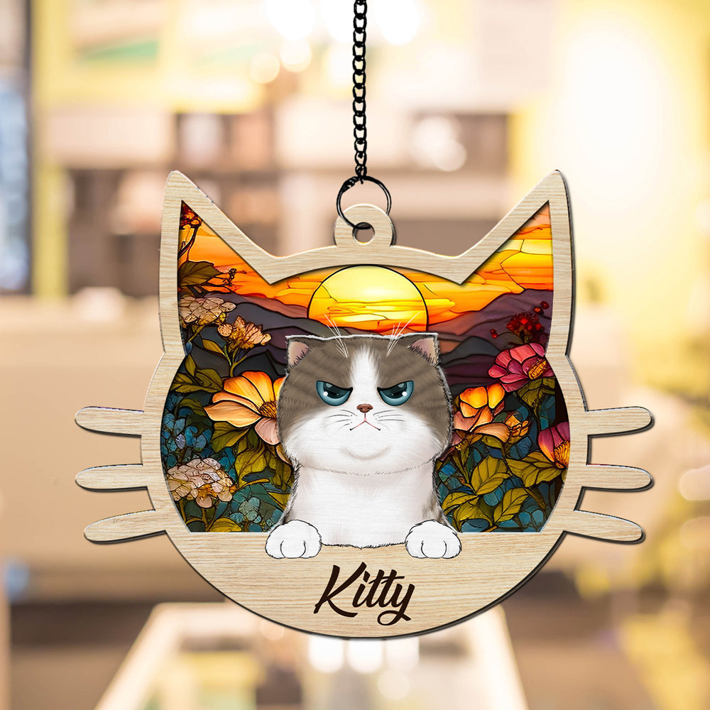 Personalized 'I Love My Cat' Custom Suncatcher - Ideal Home Decor & Gift