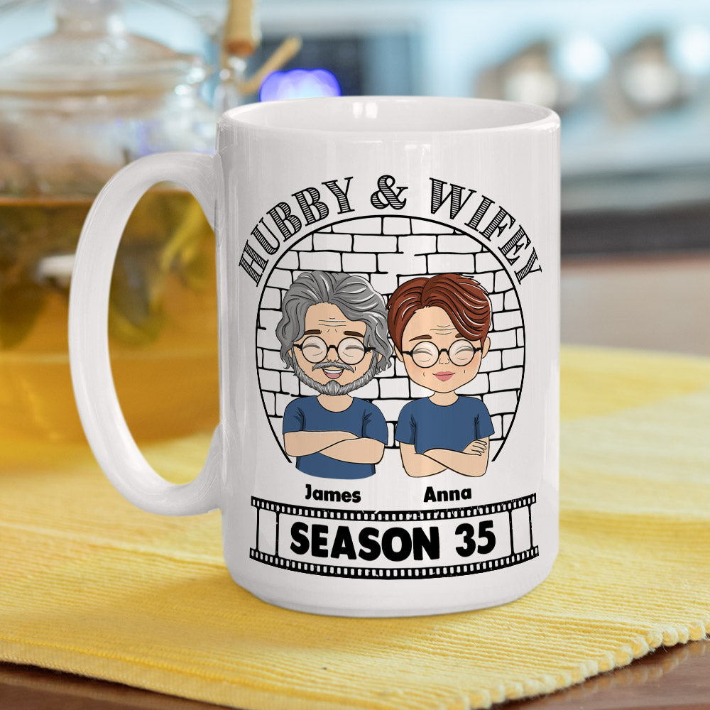 Hubby Wifey Personalized Customized Coffee Mugs - Ideal Gift for Couples