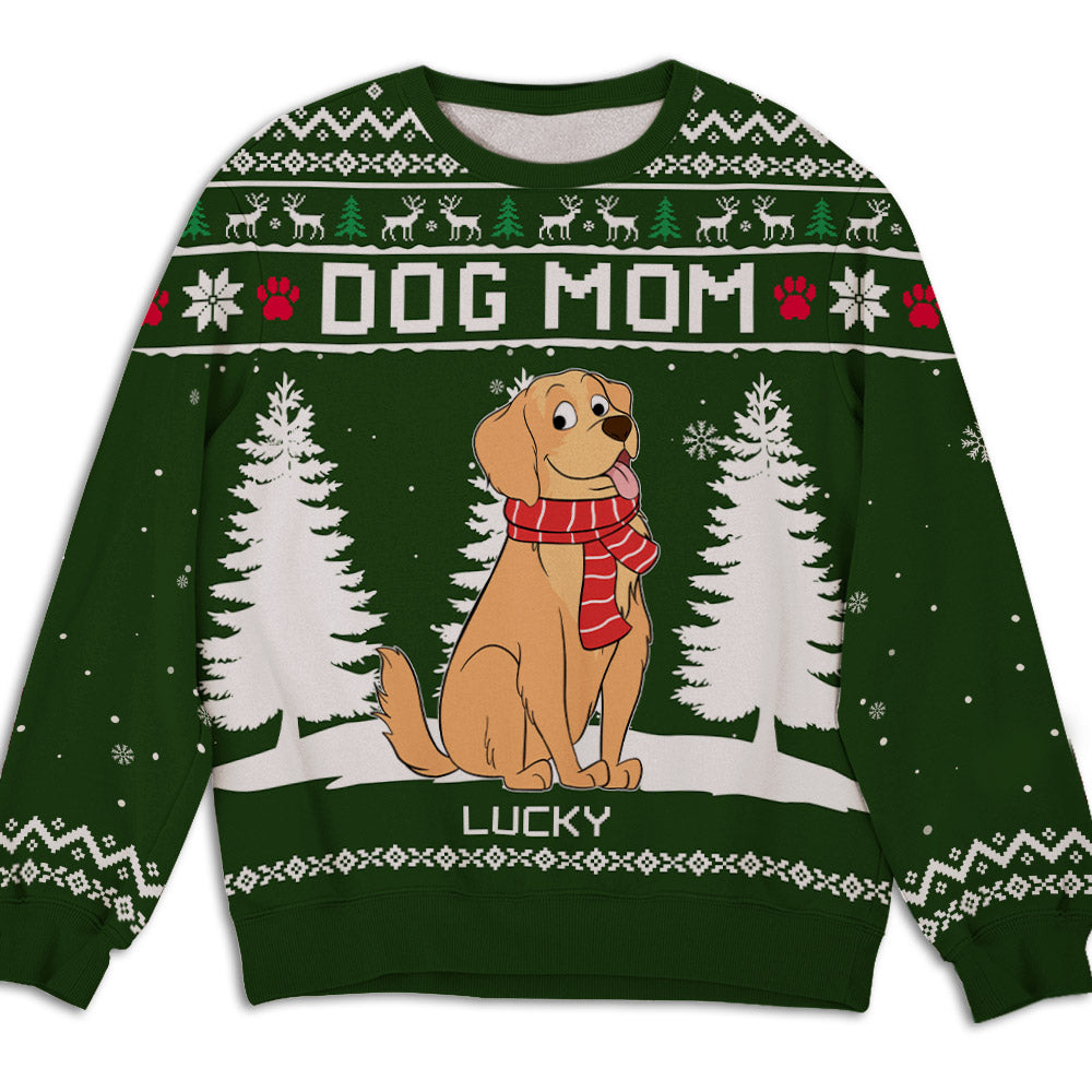 Customizable All-Over-Print Winter Sweatshirt for Dogs and Cats - Ideal Gift for Pet Lovers