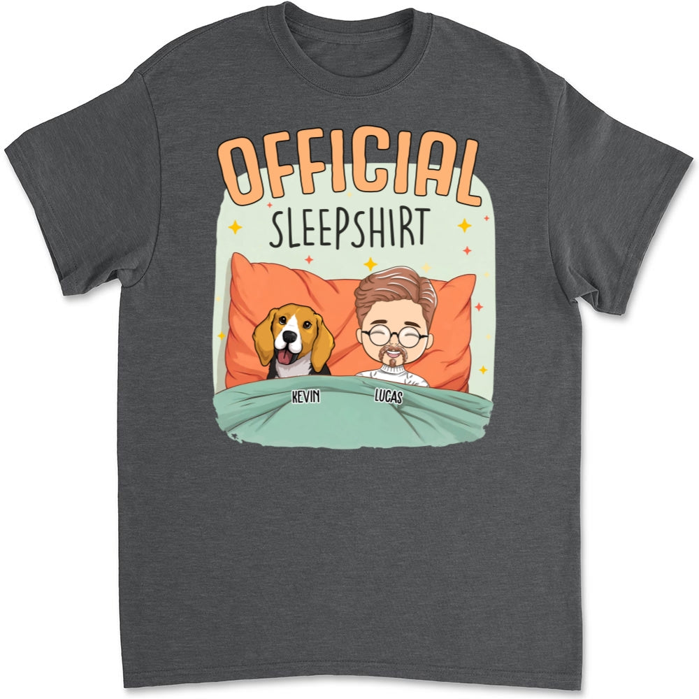 Personalized Unisex Sleep With My Dog T-shirt - Ideal Gift for Pet Lovers