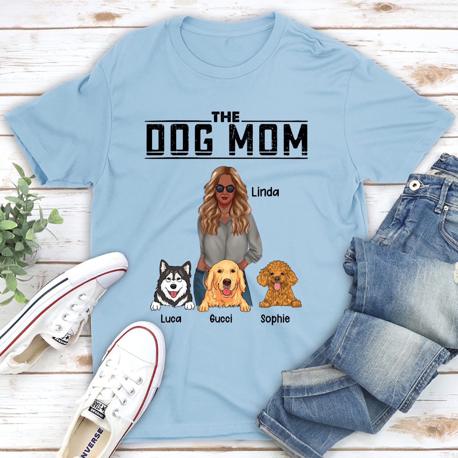 The Dog Mom - Personalized Custom Unisex T-shirt: Ideal Gift for Pet Lovers