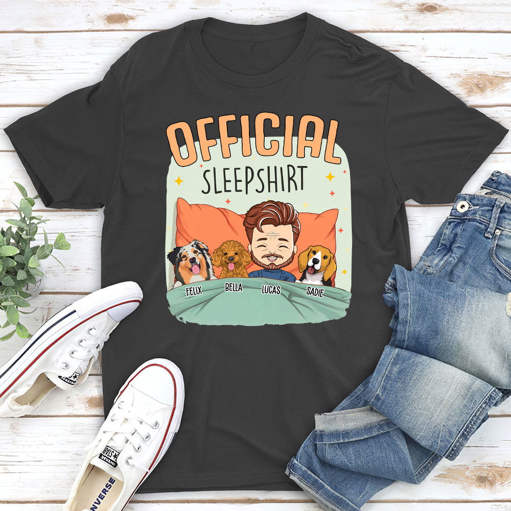 Personalized Unisex Sleep With My Dog T-shirt - Ideal Gift for Pet Lovers