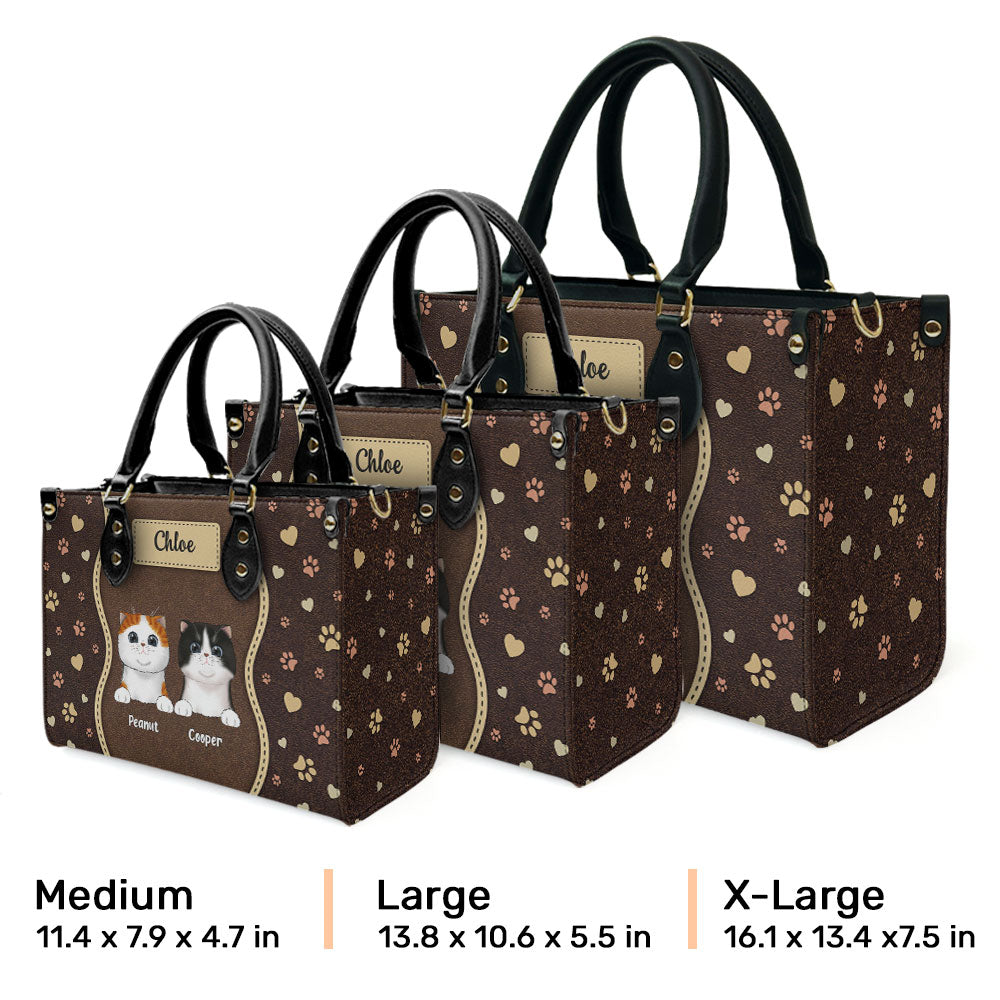 Fur Mom's Loving Personalized Custom Leather Handbag