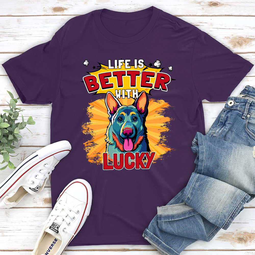 Personalized Popart Dog Unisex T-shirt - Ideal Gift for Pet Lovers