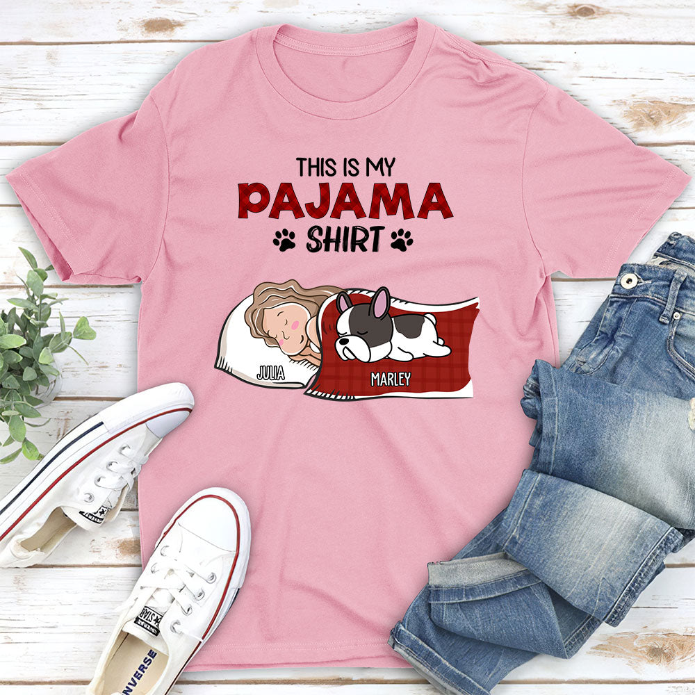 Personalized Custom Premium Sleeping Pet Pajama T-shirt - Ideal Gift for Pet Lovers
