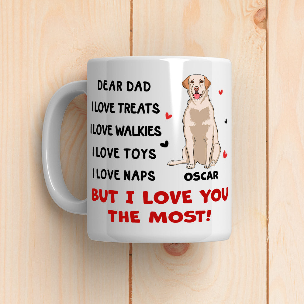 Top-Rated Personalized 'I Love You The Most' Custom Coffee Mug for Pet Lovers