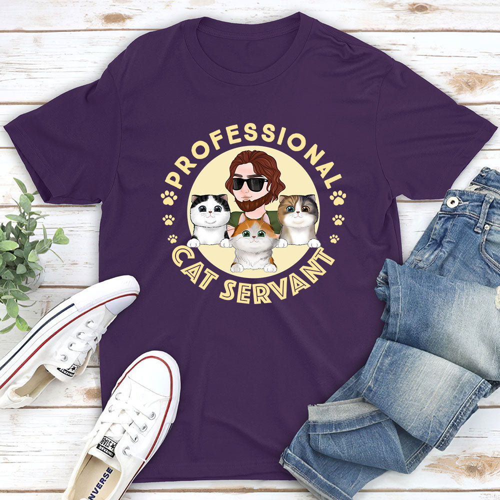 Exclusive Personalized Unisex Professional Cat Servant 2 T-shirt for Pet Lovers
