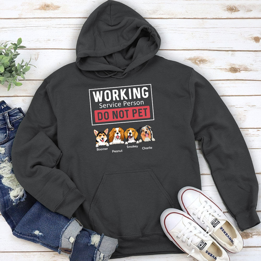 Personalized Custom Dog Working Service Hoodie - Ideal Gift for Pet Lovers