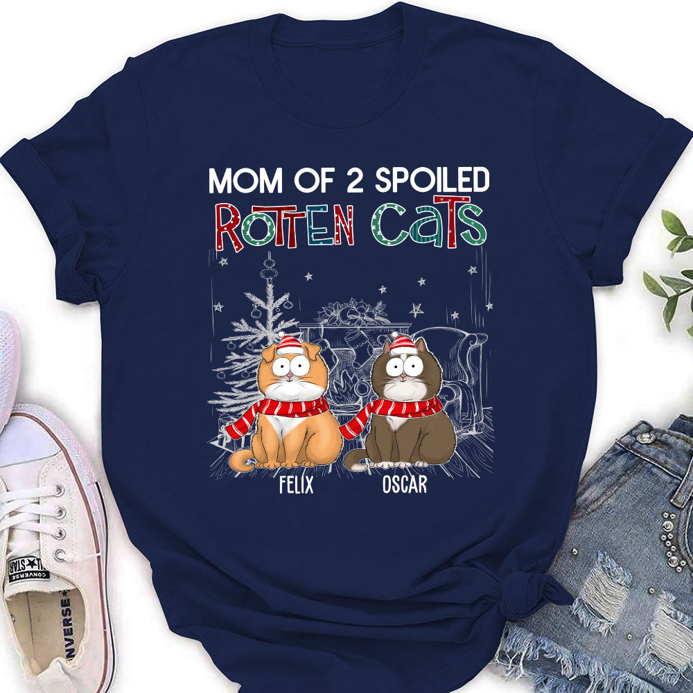 Personalized Custom Women's 'Dad Of A Spoiled Rotten Dog 2' T-shirt - Ideal Gift for Pet Lovers