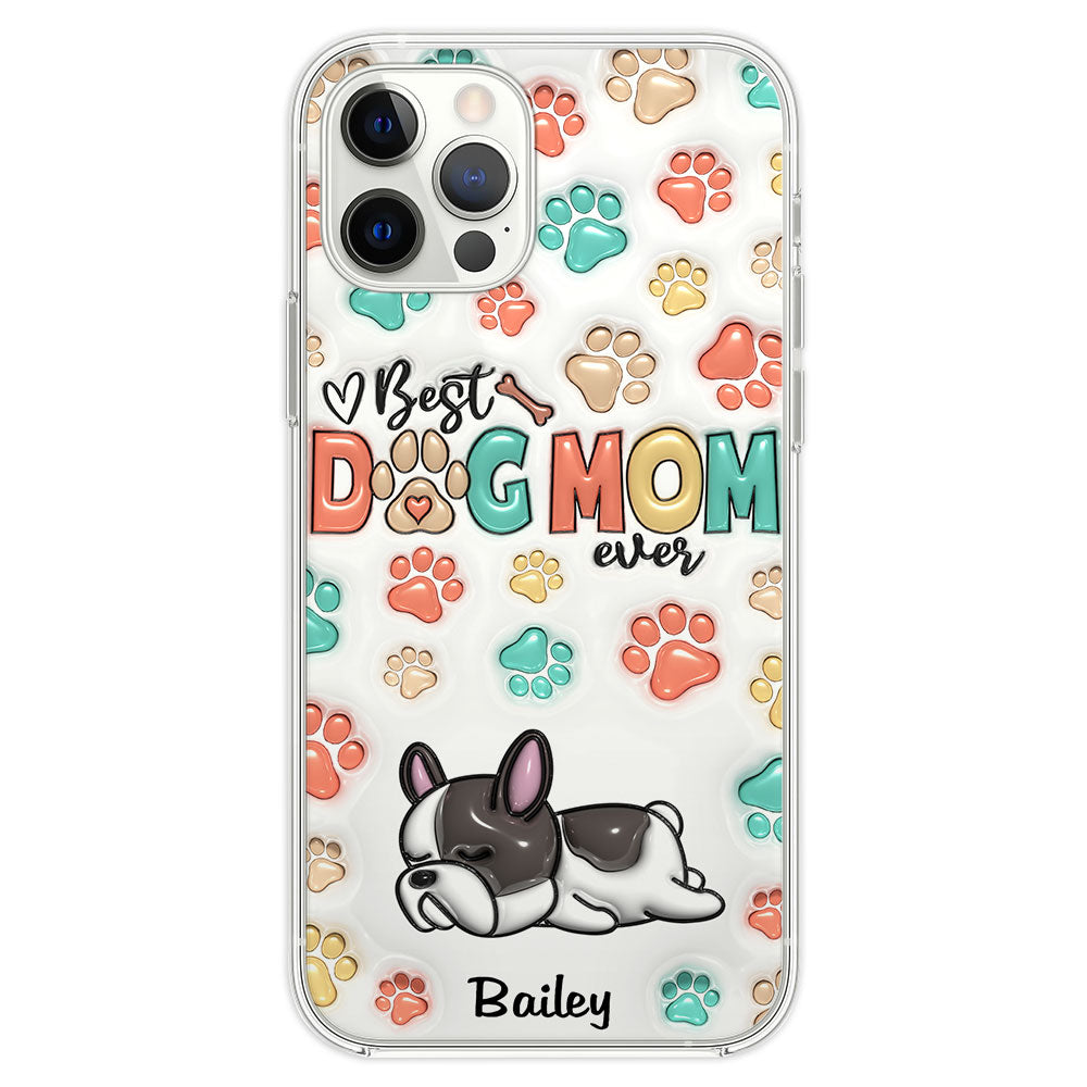 Best Fur Mom Ever! Personalized 3D Inflated Effect Custom Phone Case