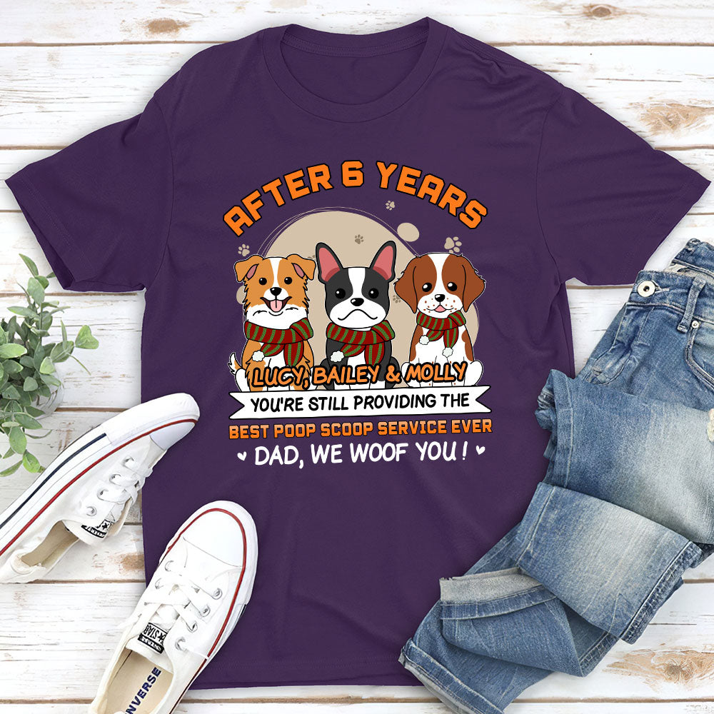 Top-Rated Poop Scoop Service Personalized Unisex T-Shirt for Pet Lovers