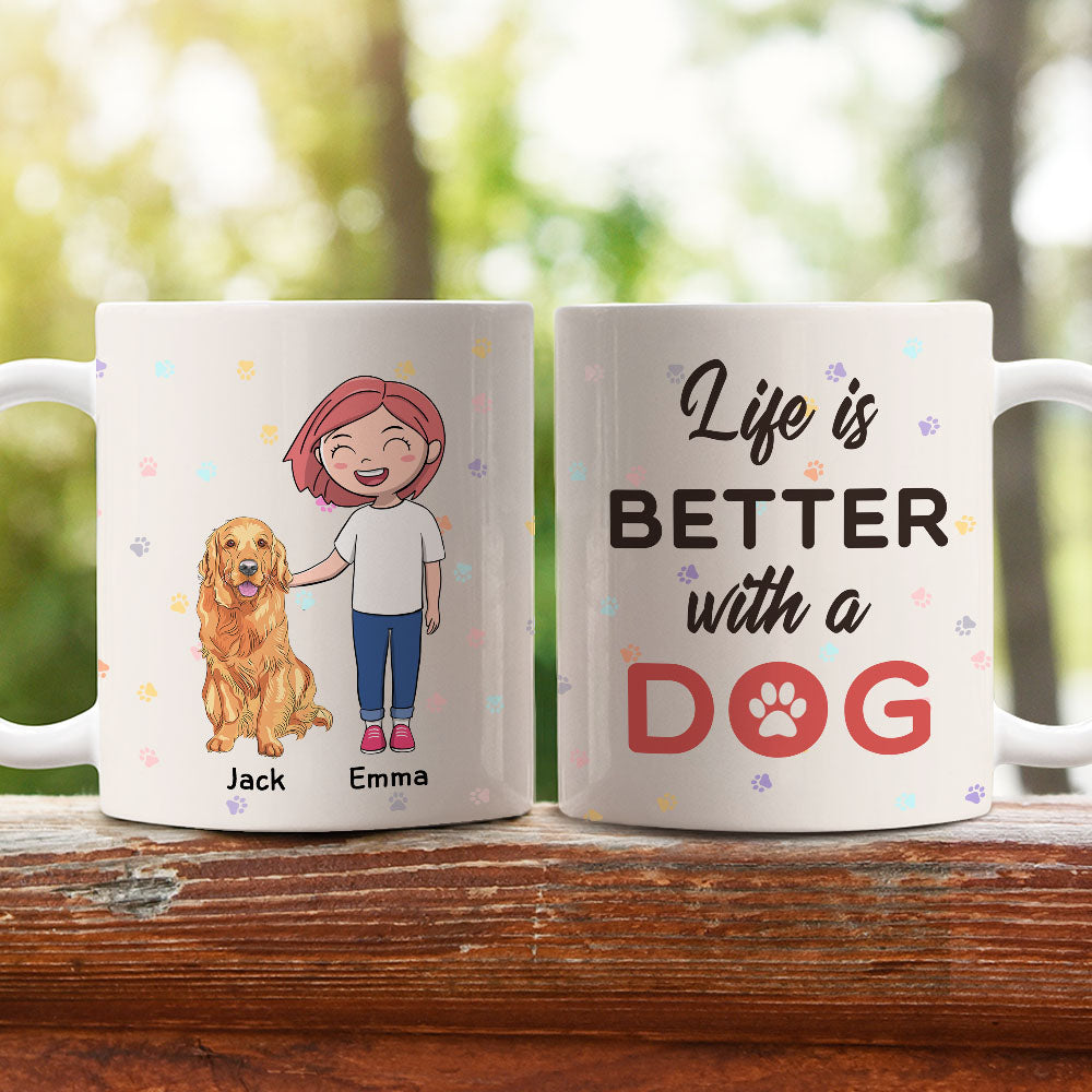 Personalized Custom Coffee Mug for a Better Life with Your Dog - Ideal Gift for Pet Lovers