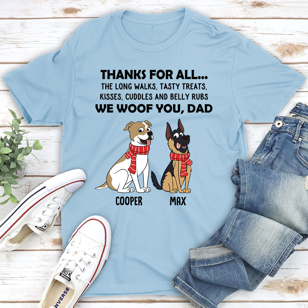 Personalized Custom Unisex 'Thanks For All' T-shirt - Ideal Gift for Pet Lovers