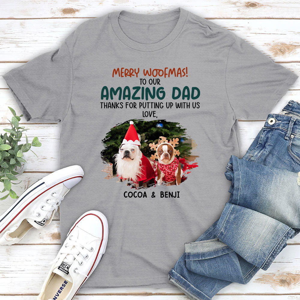 Funny Woofmas - Customizable Unisex Personalized T - shirt for Pet Lovers