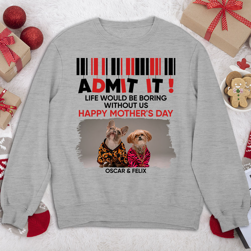 Happy Mothers Day - Customizable Personalized Sweatshirt for Pet Lovers