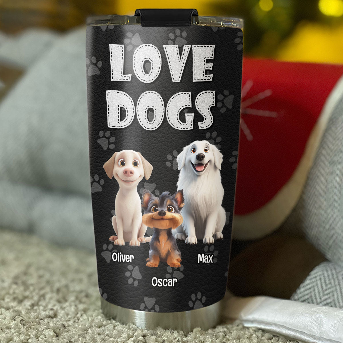 Personalized Custom Tumbler: A Little Dog's Love - Keep Drinks Fresh