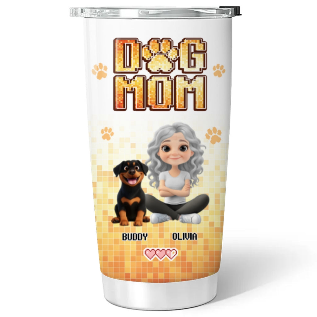 Personalized Pixel Dog Mom Custom Tumbler - Ideal for All Occasions