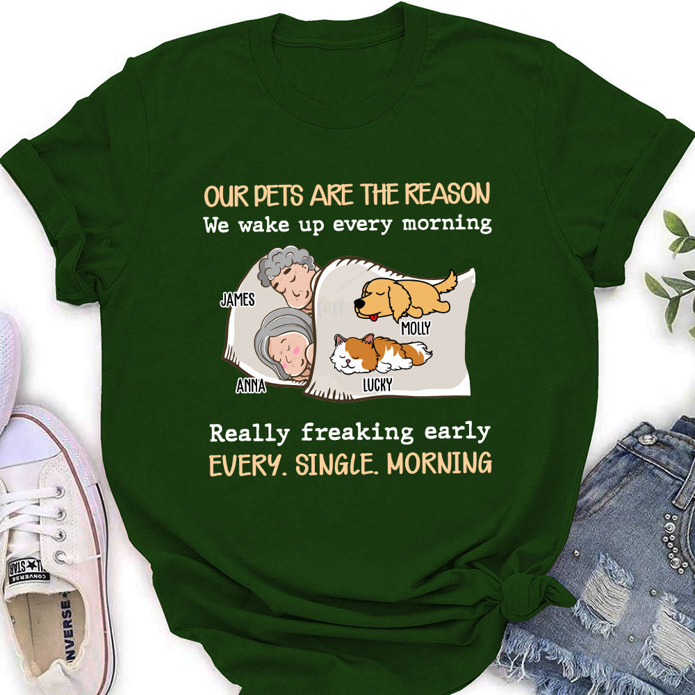 Personalized Custom My Pet Reason Couple 2 Women's T - shirt for Pet Lovers