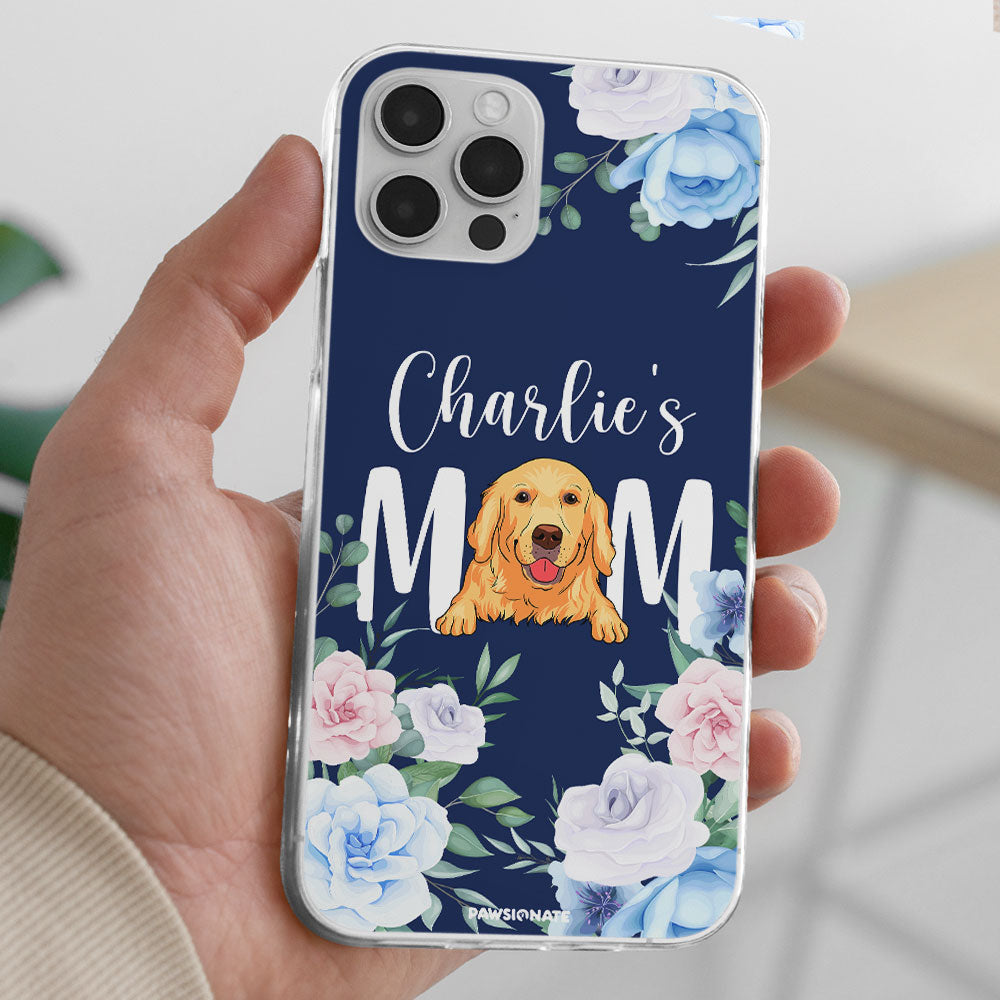 Personalized Dog Mom Flower Custom Phone Case - Ideal for Pet Lovers