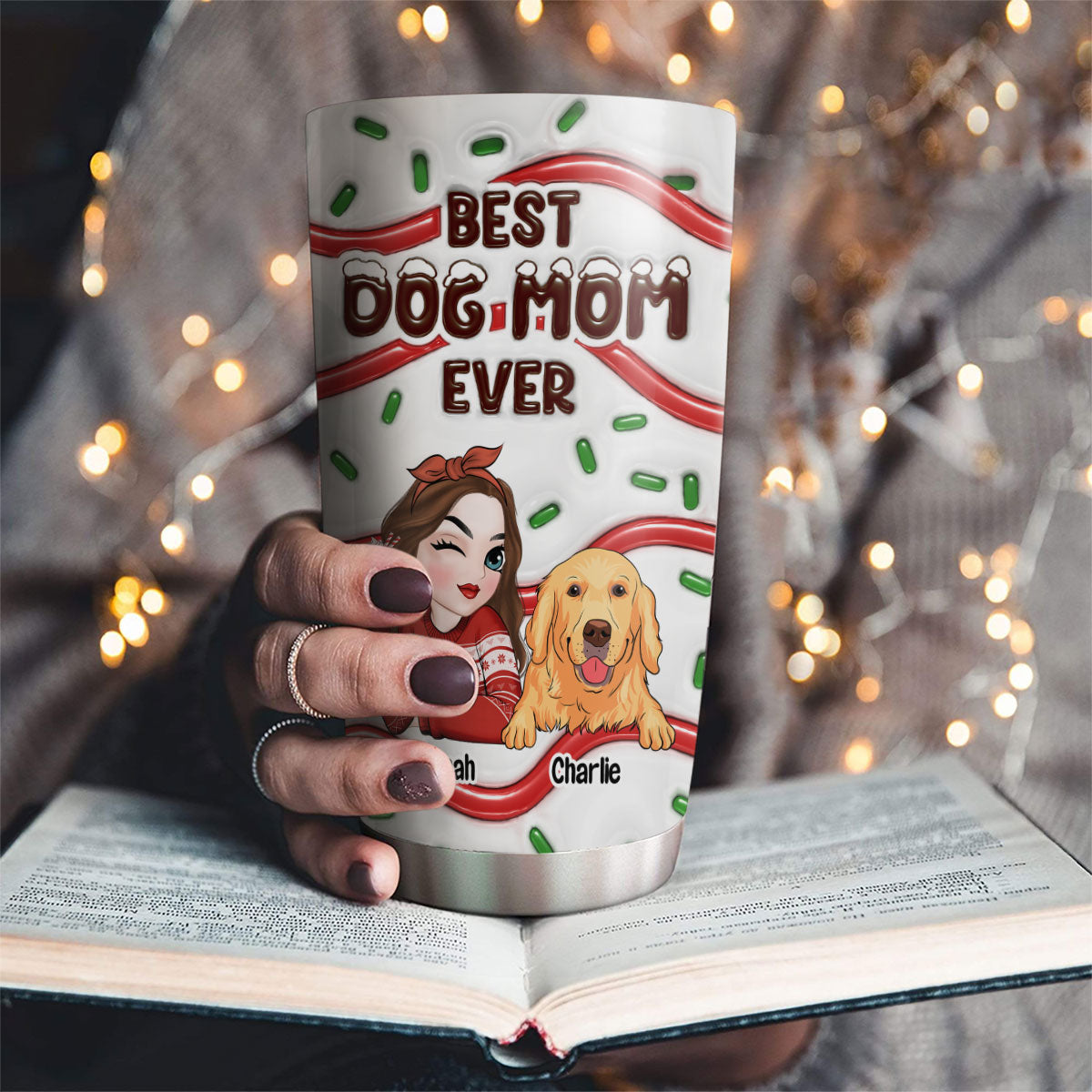 Best Personalized 3D Inflated Effect Tumbler for Fur Moms