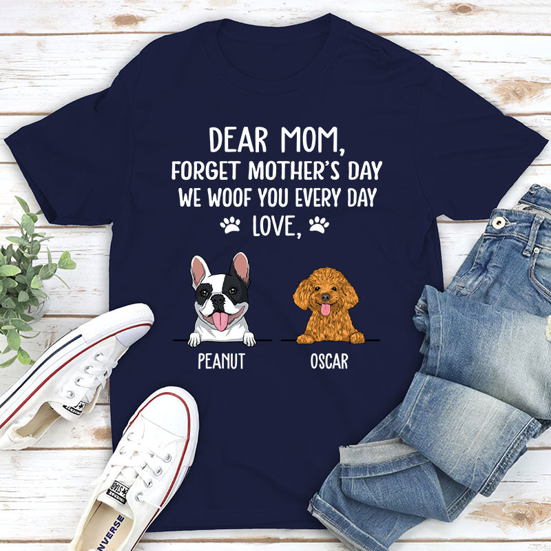 I Woof You - Customizable Unisex Dog Mom T-shirt for Pet Lovers