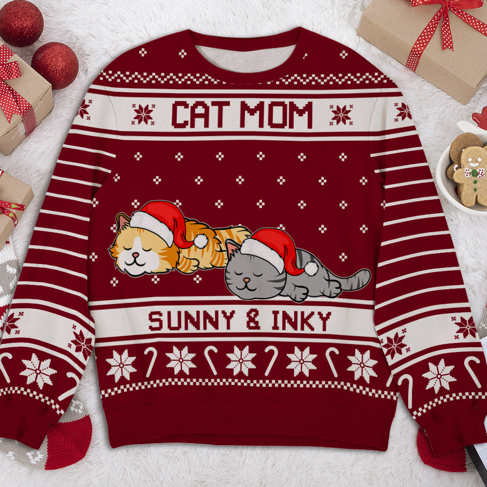 Customizable Festive Christmas All-Over-Print Dog and Cat Sweatshirt for Pet Lovers