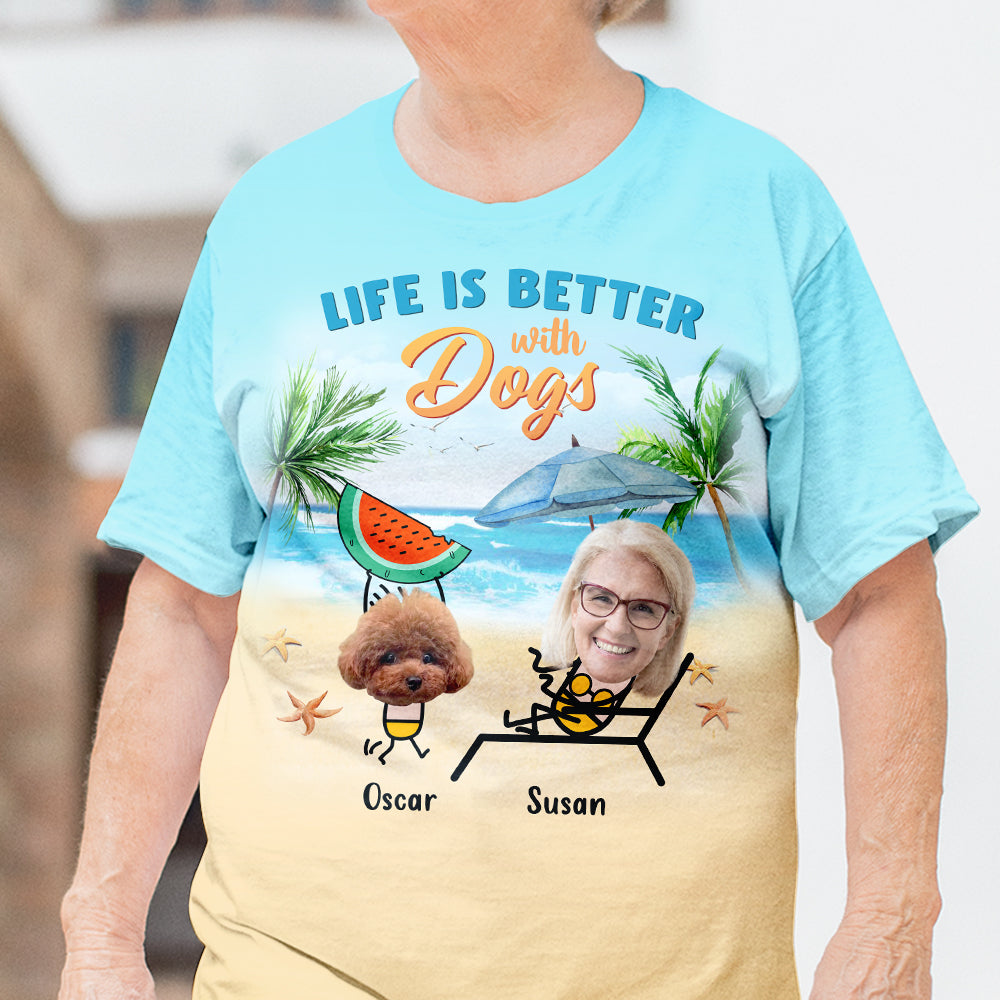 Beach Bliss - Personalized Custom Photo All-Over Print Comfort T-Shirt