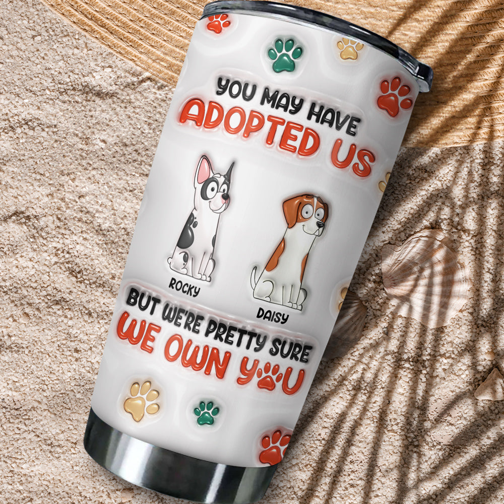 Adopted Us - Personalized 3D Inflated Effect Custom Tumbler for Unique Expression