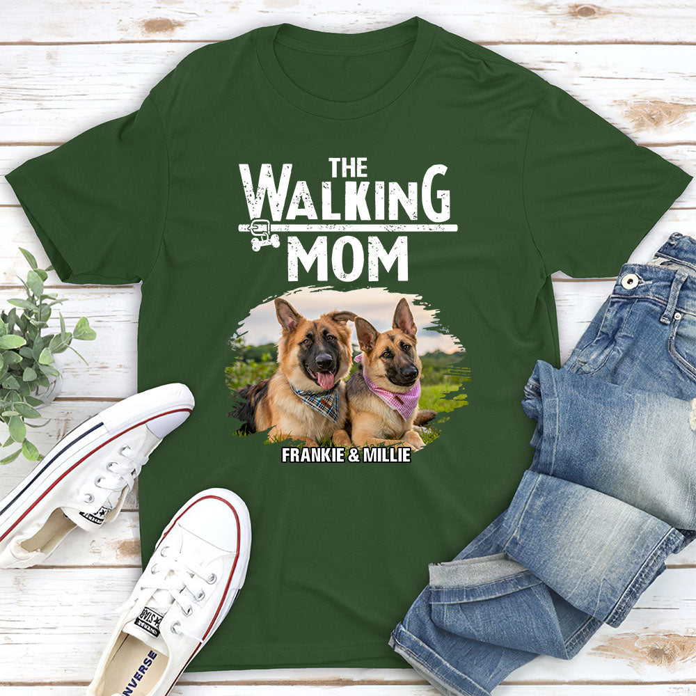 Customizable Unisex Personalized T-shirt for Pet Lovers - Walking Dad Mom Design