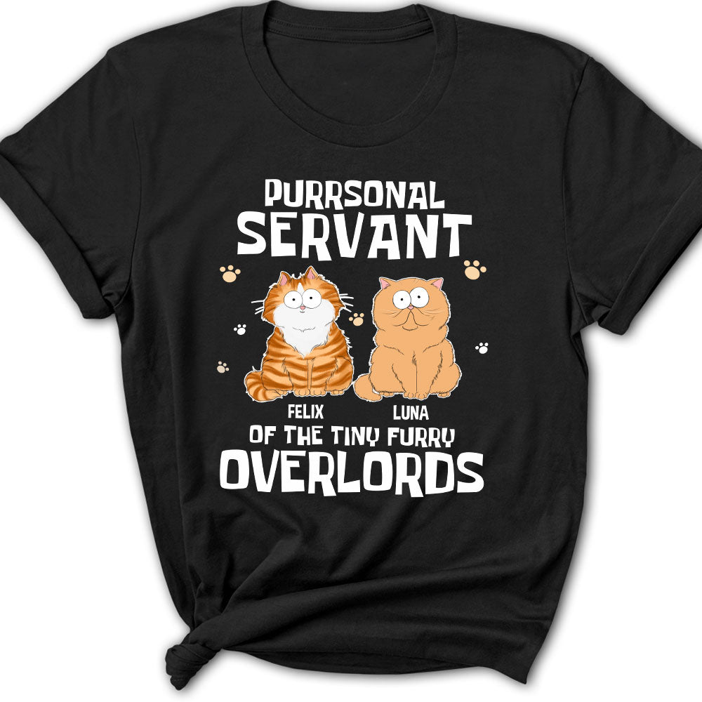 Cats Purrsonal Servant - Customizable Women's Personalized T-shirt for Pet Lovers