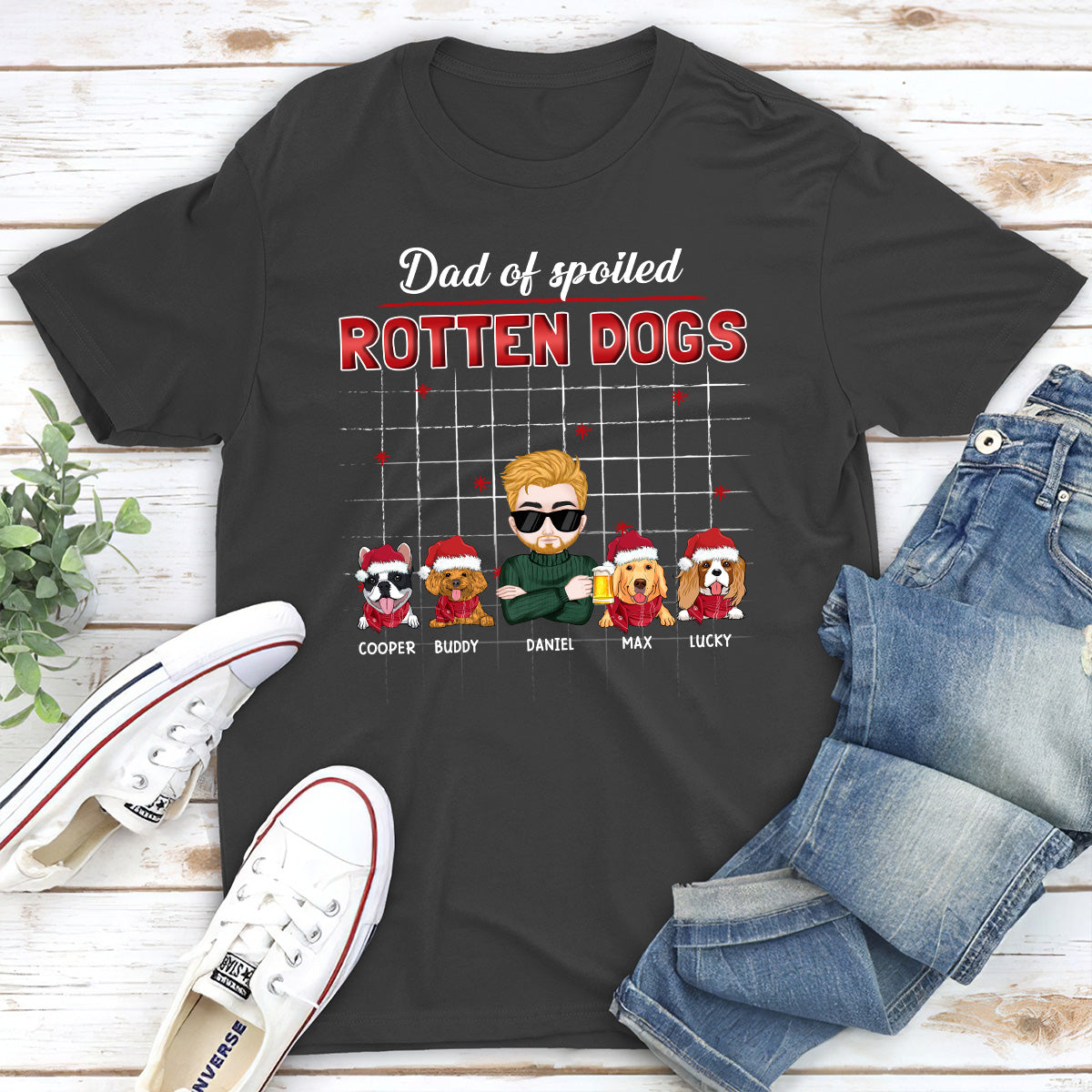Best Dog Mom and Dad - Customizable Unisex Personalized T-Shirt for Pet Lovers