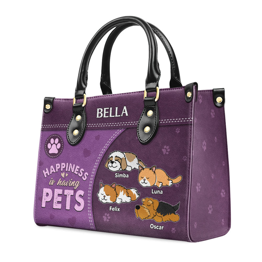 Personalized Custom Leather Pet - Lover Handbag