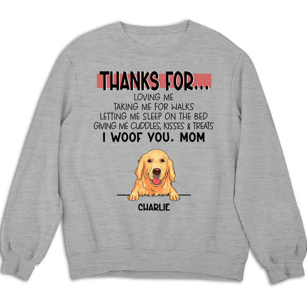 Cuddles Kisses Personalized Custom Treats Sweatshirt for Pet Lovers