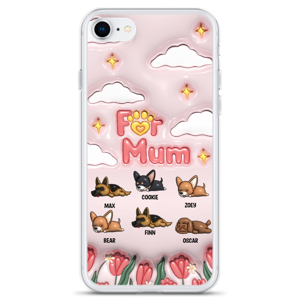 Personalized 3D Inflated Effect Phone Case - Show Your Love for Fur Moms