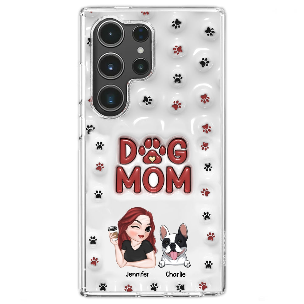Adorable Dog Mom - Personalized 3D Inflated Effect Custom Phone Case