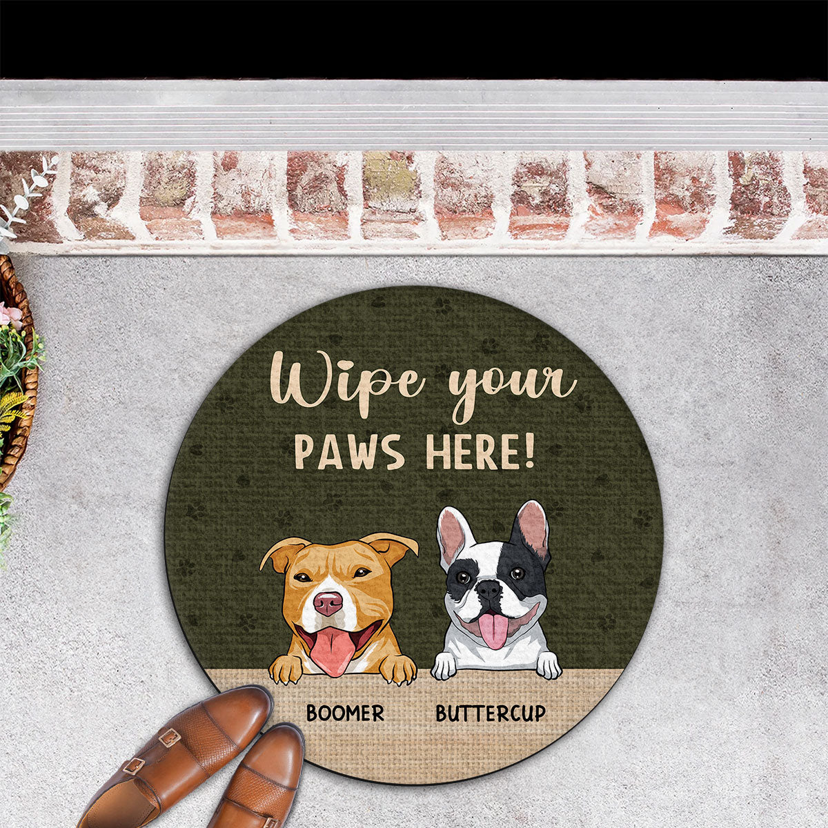 Personalized Pet Doormat: Wipe Your Paws Here!