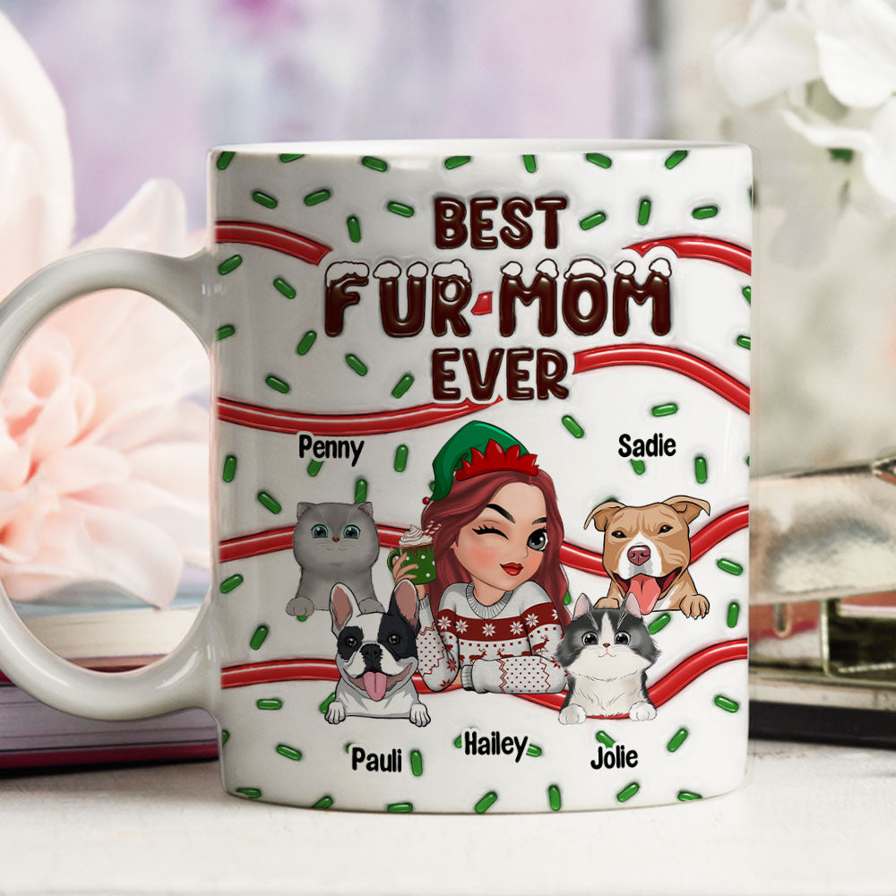 Top-Rated Personalized 3D Inflated Effect Mug for Fur Moms