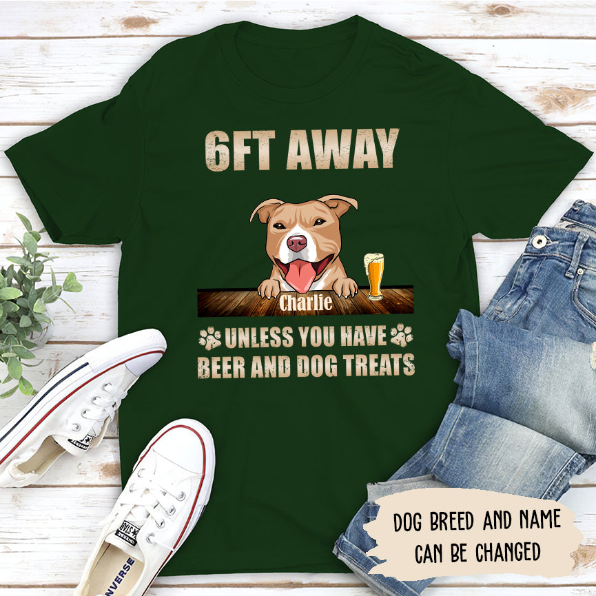 Personalized Custom Classic Beer and Dog Treats T-shirt - Ideal Gift for Pet Lovers