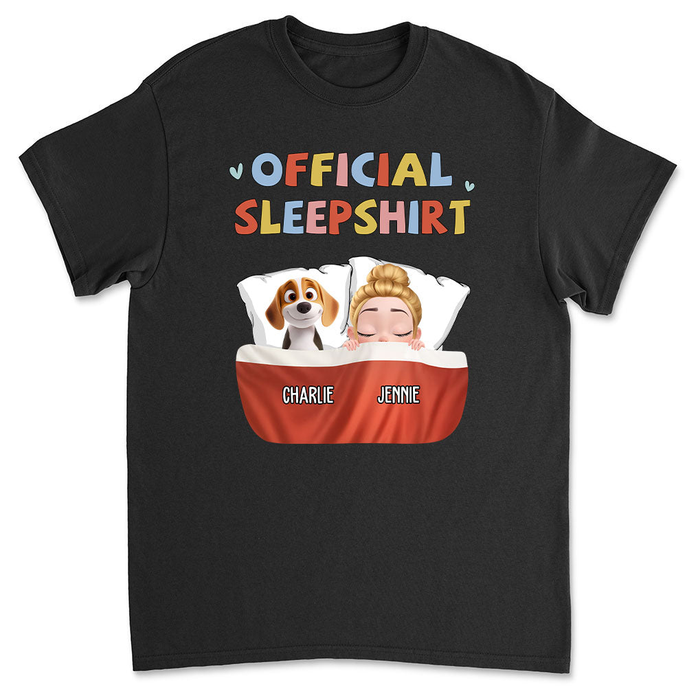 New Style Personalized Custom Unisex Sleeping Dog Sleepshirt - Ideal Gift for Pet Lovers
