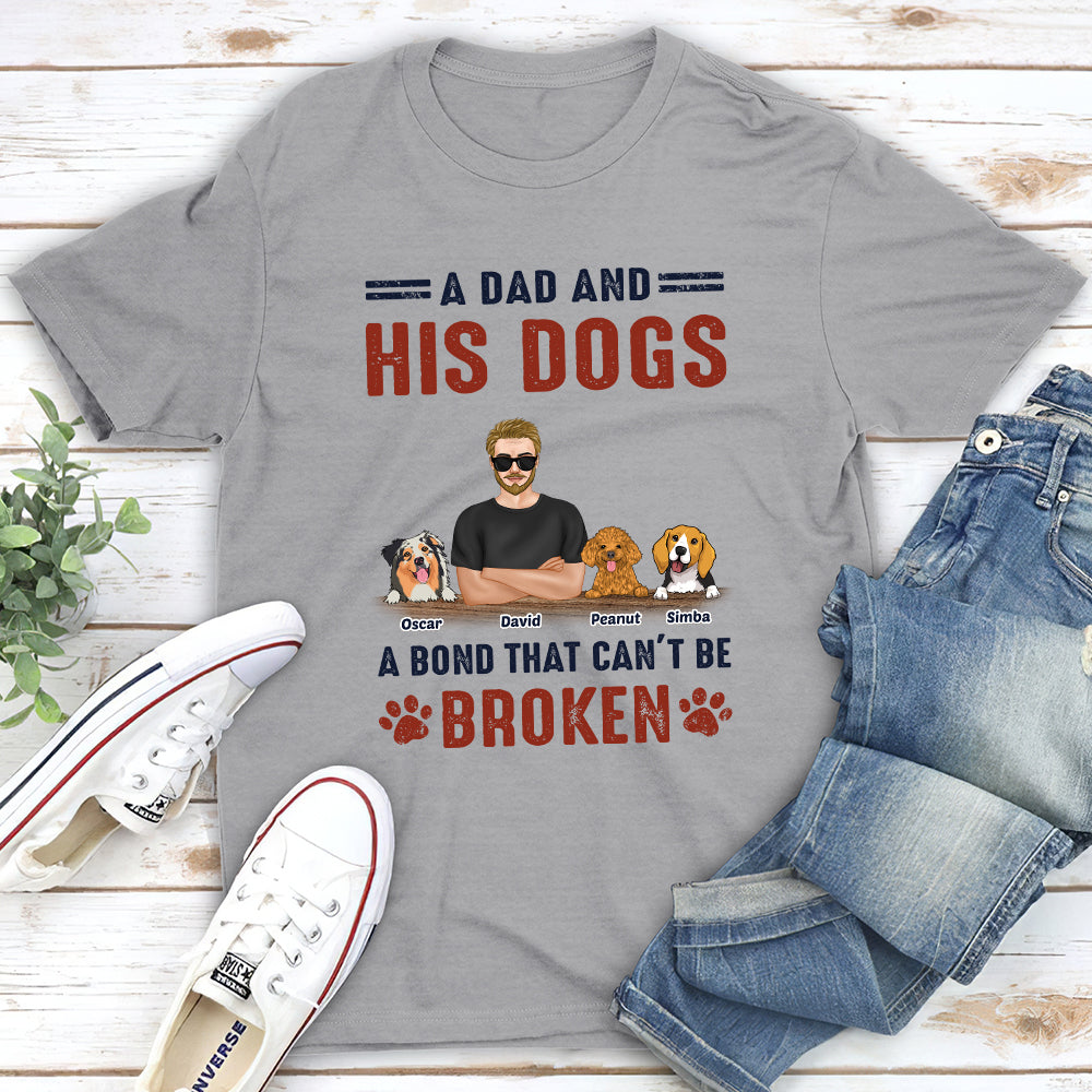 Customizable Unisex 'A Dad And His Dog' Personalized T-shirt - Ideal for Pet Lovers