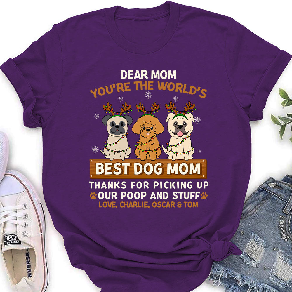 Personalized 'Thank You, Simple Dog Mom' Women's T - shirt: Ideal Gift for Pet Lovers