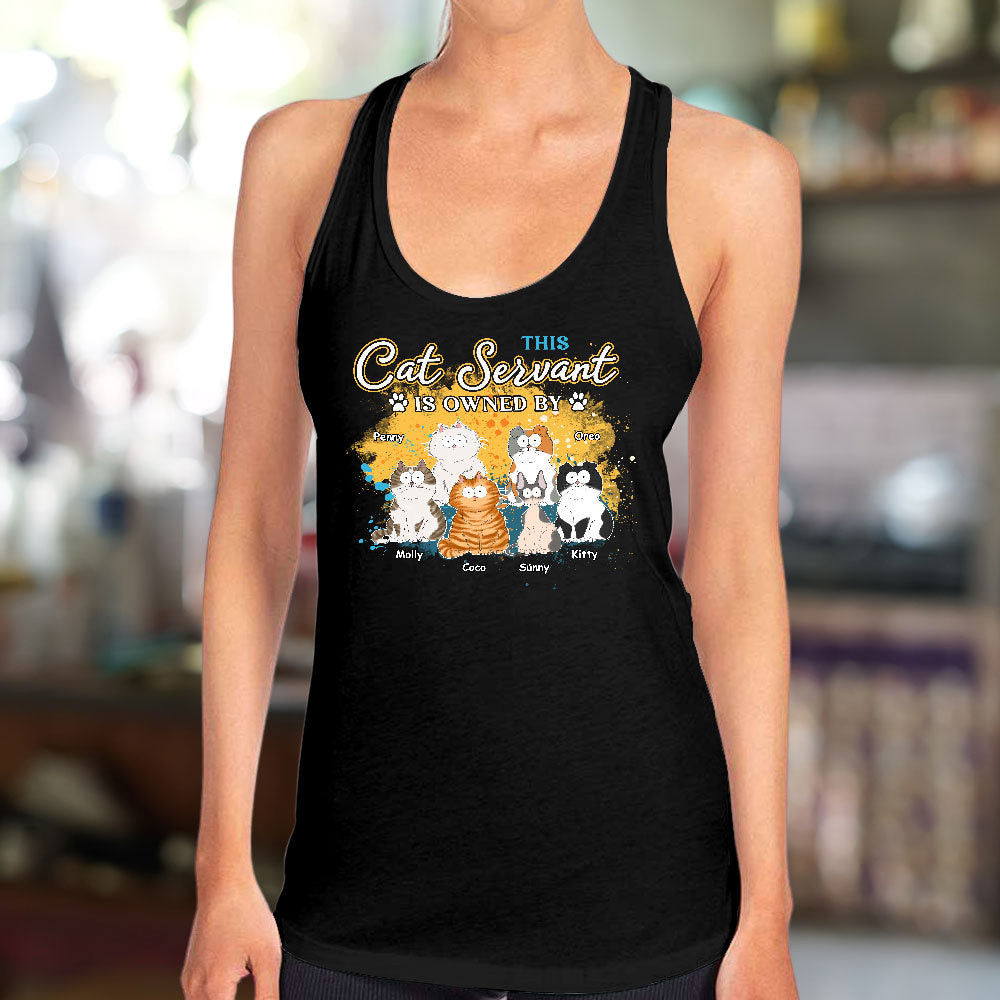 This Cat Servant - Customizable Women's Summer Racerback Tank for Pet Lovers