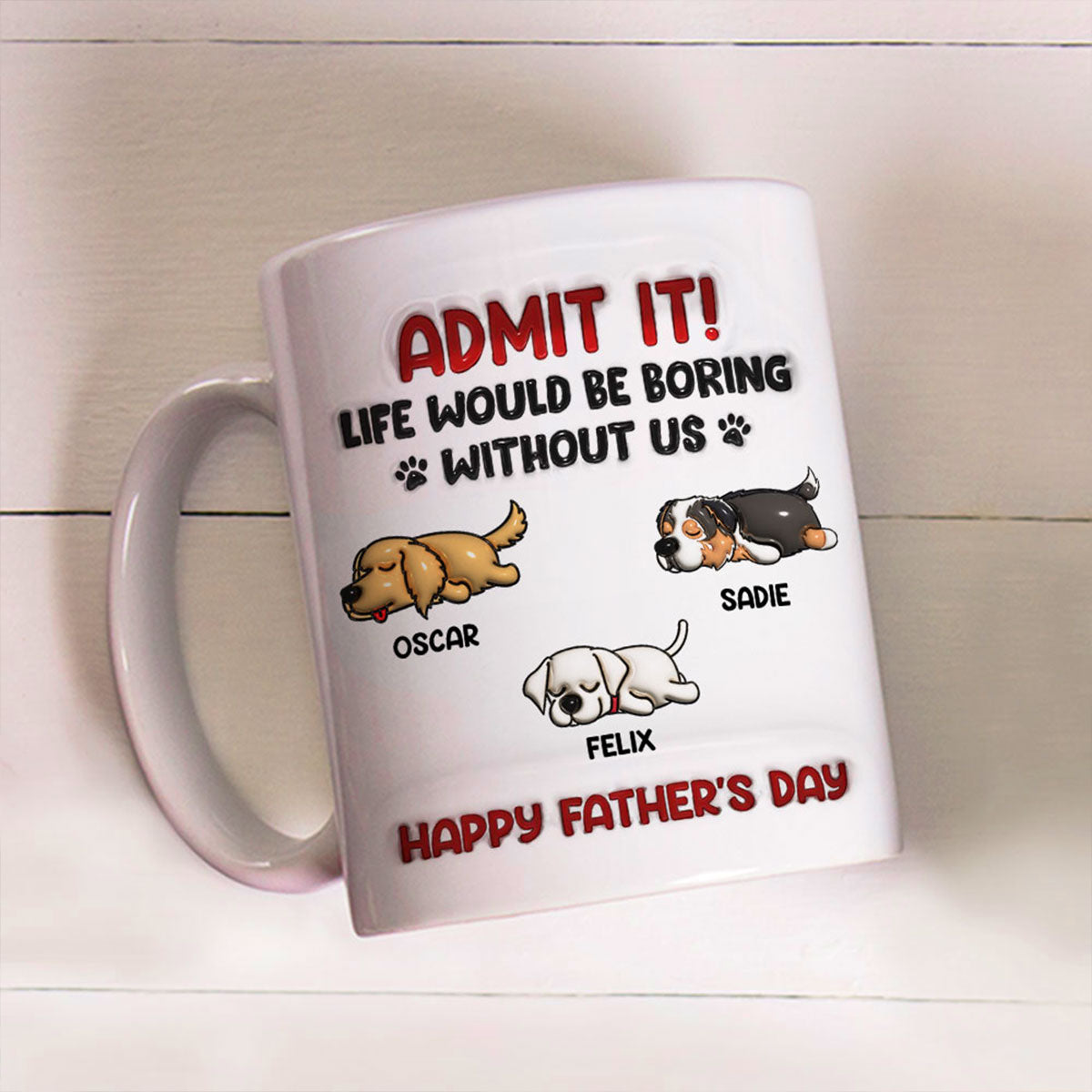 Admit It! Personalized 3D Inflated Effect Custom Ceramic Mug