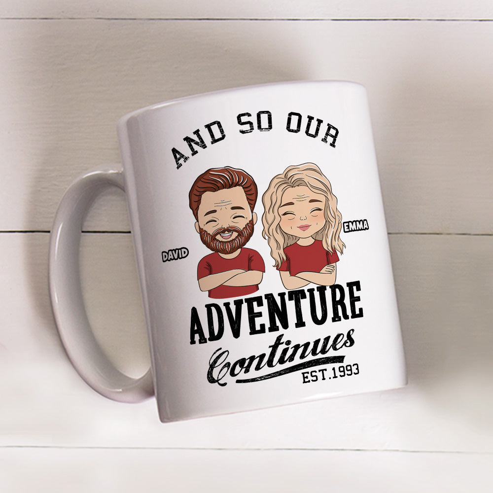 Personalized Adventure Coffee Mugs for Couples