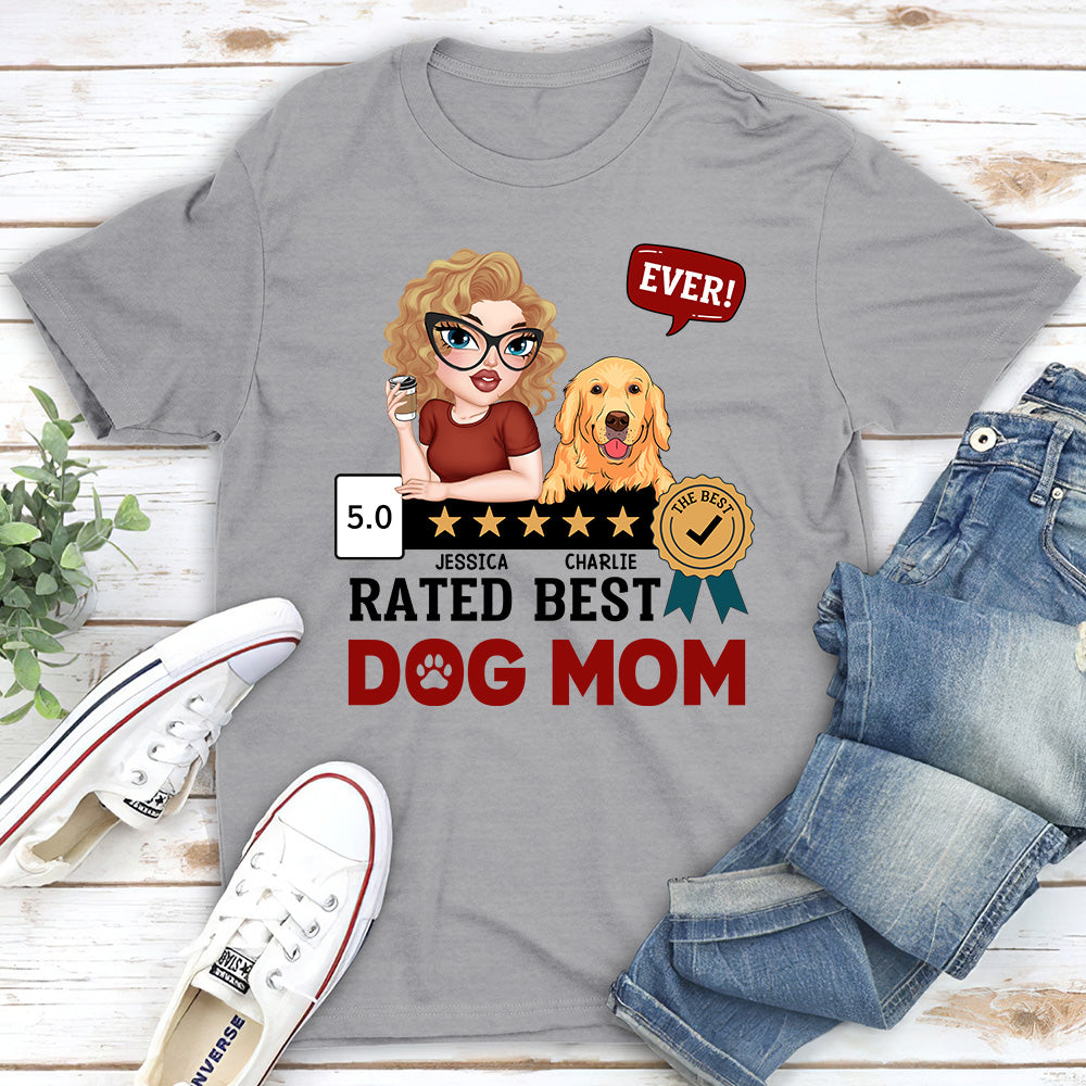 Top-Rated 'Best Dog Mom Ever' Personalized Custom Unisex T-Shirt