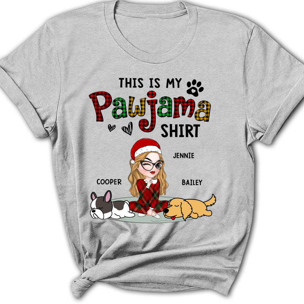 Customizable Pawjama Shirt Version 2 - Personalized Women's Pet Lover T-Shirt